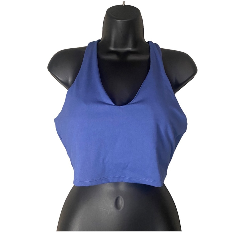 Versona Blue Padded Sleeveless Sports bra